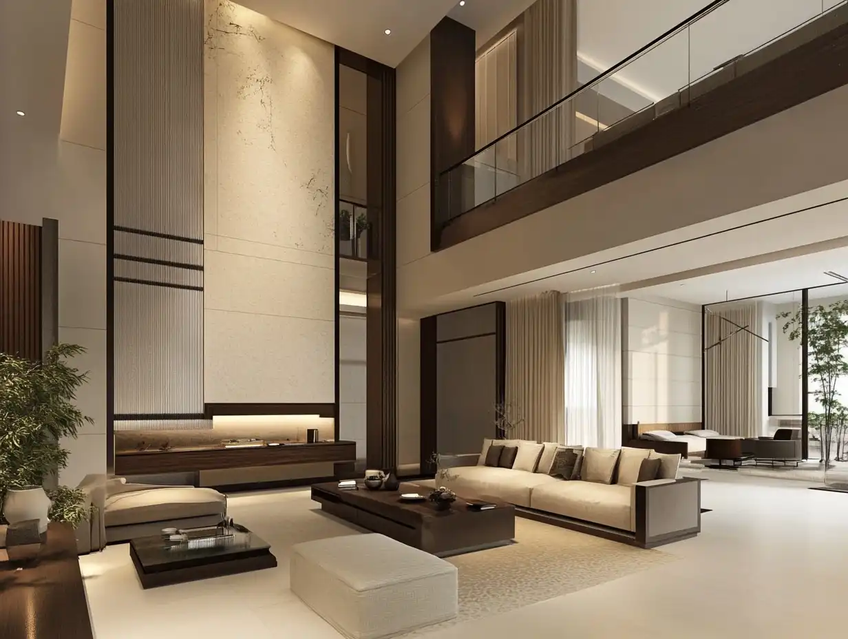Completed living room interior project in Delhi